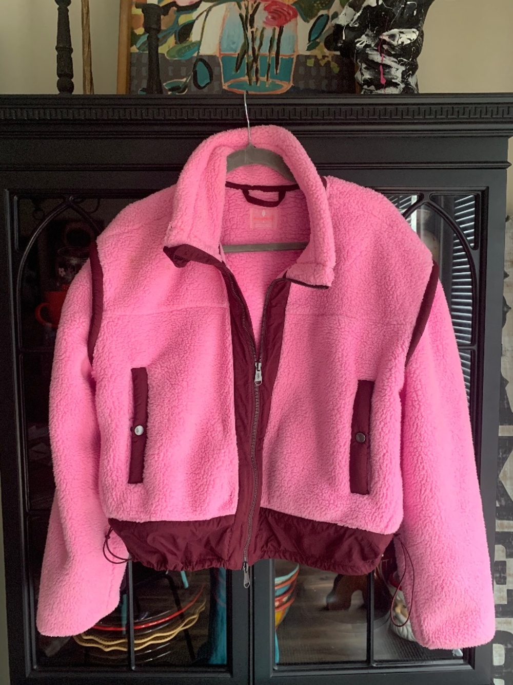 Free People fleece track jacket